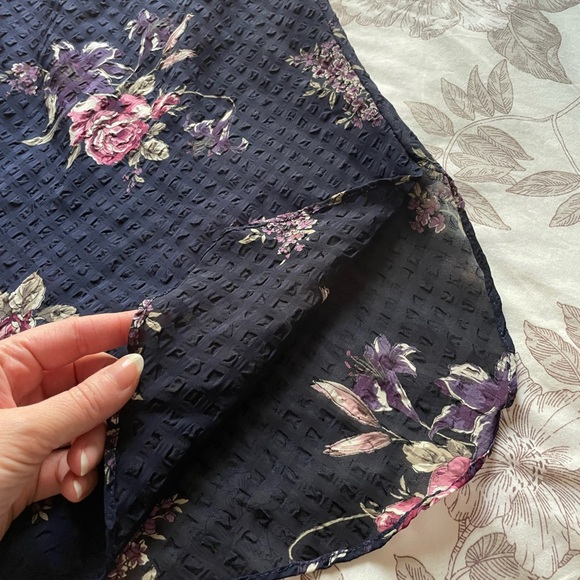 Vintage California Dynasty Sheer Dark Floral Camo Slip Dress Small 90s Romantic - Picture 6 of 10